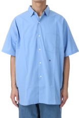 Regular Collar Wind S/S Shirt - Sax (SUGS405)