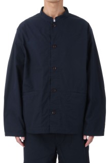 Band Collar Shirt Jacket - Navy (S25SA106)