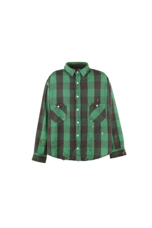 FLANNEL SHIRT / CHECK / GREEN (SM-HR8-0000-041)