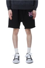 SWEAT SHORTS / RIBON SAINT / BLACK (SM-HR8-0000-059)