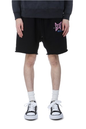 SWEAT SHORTS / RIBON SAINT / BLACK (SM-HR8-0000-059)