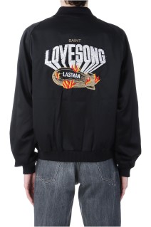 LM_SATIN JACKET / LOVE SONG / BLACK (SM-HR8-0000-C32)