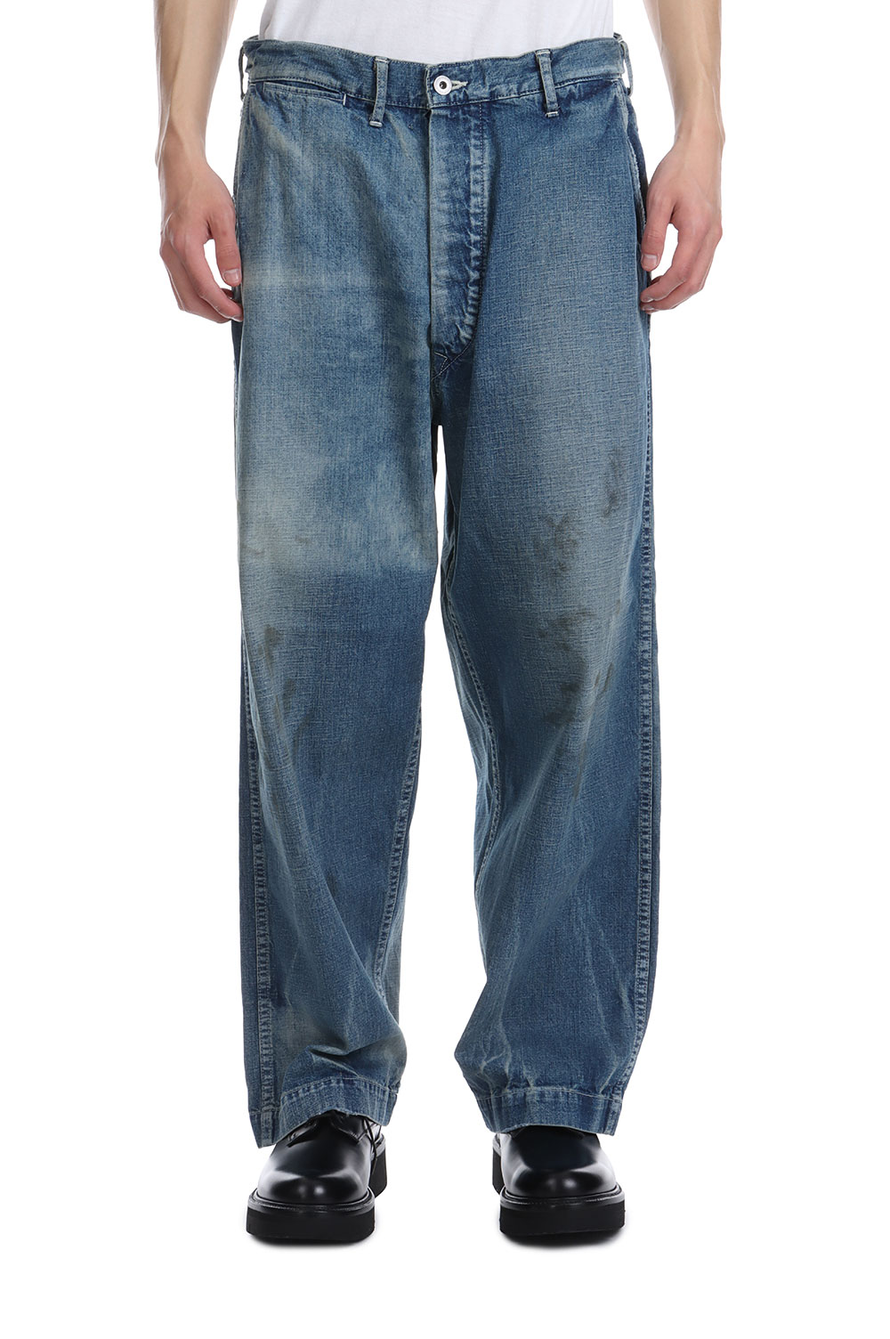 A.PRESSE US ARMY Dungaree Denim Trousers A.PRESSE US Army Dungaree