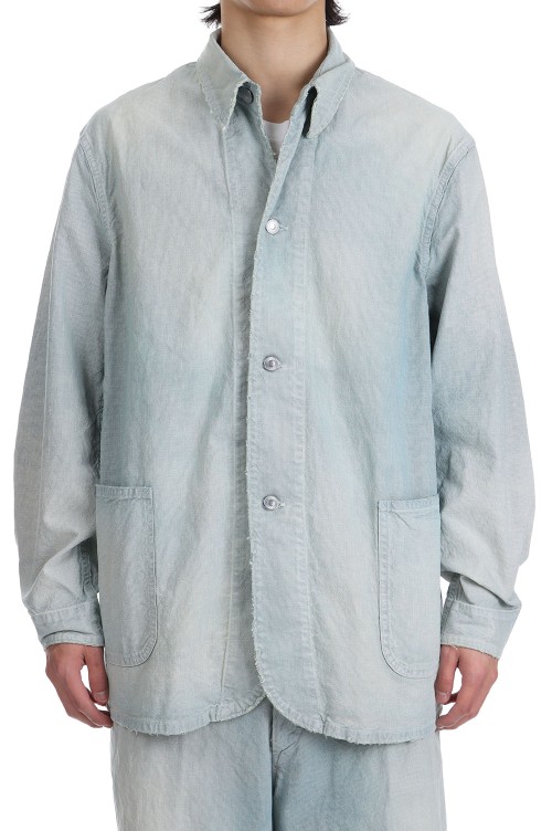 Indigo Pin Check Coverall - SAX (25SAP-01-27H) | セレクトショップ