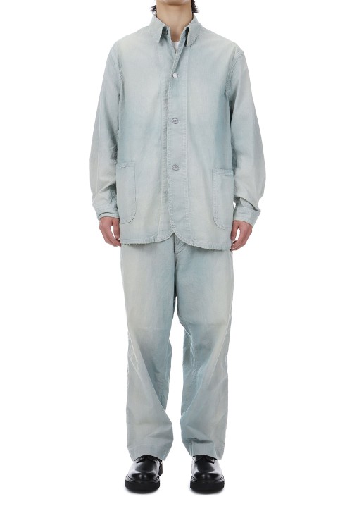 Indigo Pin Check Work Pants - SAX (25SAP-04-09H) | セレクト