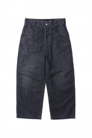 Vintage Black Linen Trousers - BLACK (25SAP-04-19H)