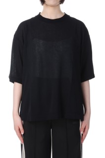 SHEER GAUZE HALF SLEEVE TEE - ECRU (25SMSCU01)