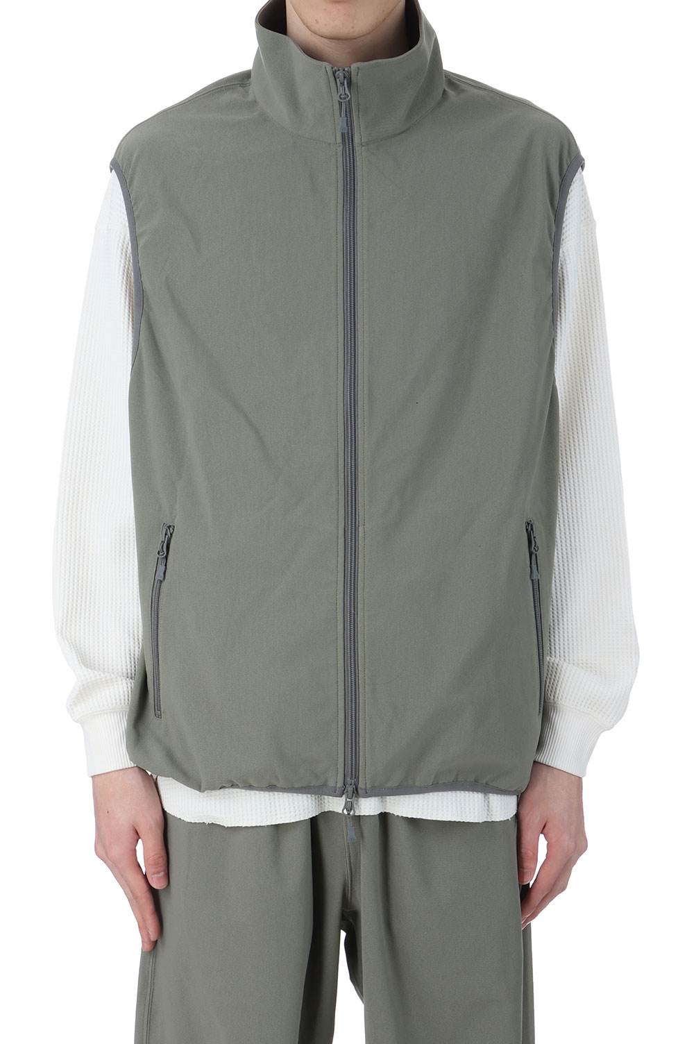 トップス TECH FLEX JERSEY VEST #BLACK [BE-61025] TECH FLEX JERSEY VEST - WOLF GRAY (BE-61025) | セレクト