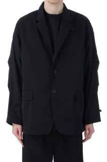 TECH LOOSE 2B JACKET TWILL - BLACK (BJ-56025)