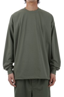 TECH DRAWSTRING L/S TEE - WOLF GRAY (BE-40025)