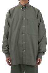 TECH REGULAR STRIPE SHIRT L/S - CHARCOAL (BE-81025