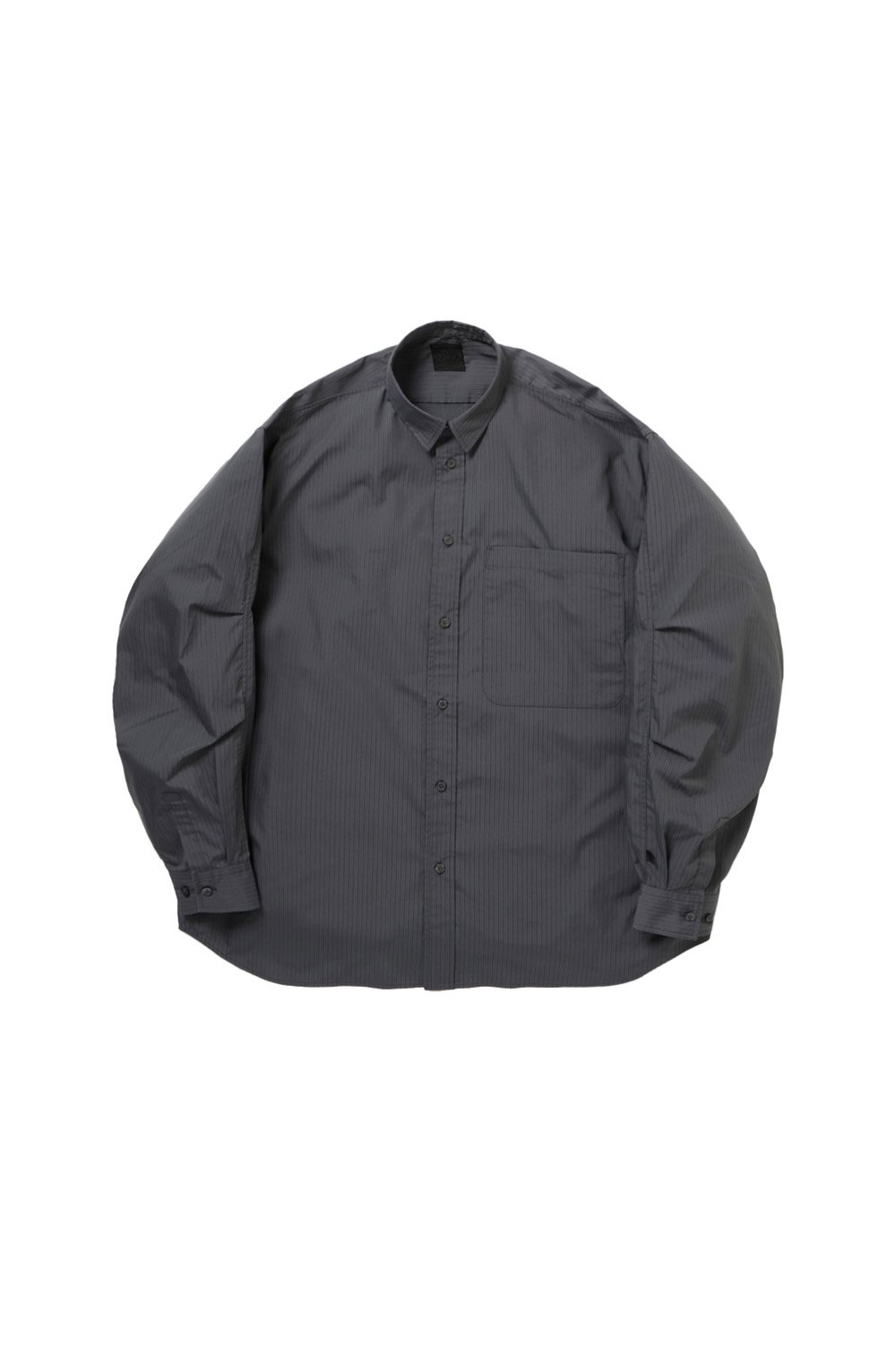 TECH REGULAR STRIPE SHIRT L/S Sサイズ TECH REGULAR STRIPE SHIRT L/S - CHARCOAL (BE-81025