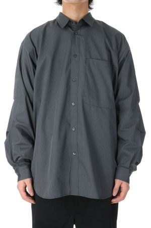 TECH REGULAR STRIPE SHIRT L/S Sサイズ TECH REGULAR STRIPE SHIRT L/S - CHARCOAL (BE-81025