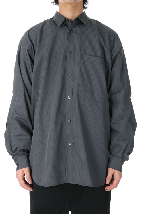 トップス daiwapier39 tech BD S/S charcoal L DAIWA PIER 39 TECH BAND COLLAR SHIRTS L/S [CHARCOAL] - Fresh