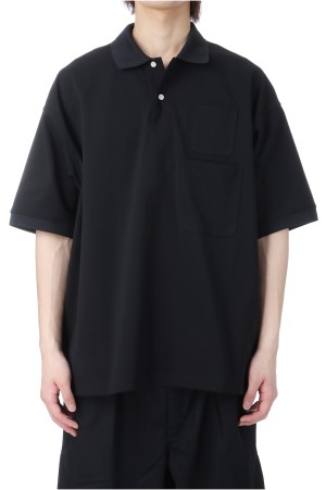 TECH POLO SHIRT W/POCKET S/S - BLACK (BE-37025) | セレクト