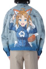 ANIME HAND-PAINTING DENIM JACKET - BLUE (25SS06BL208)