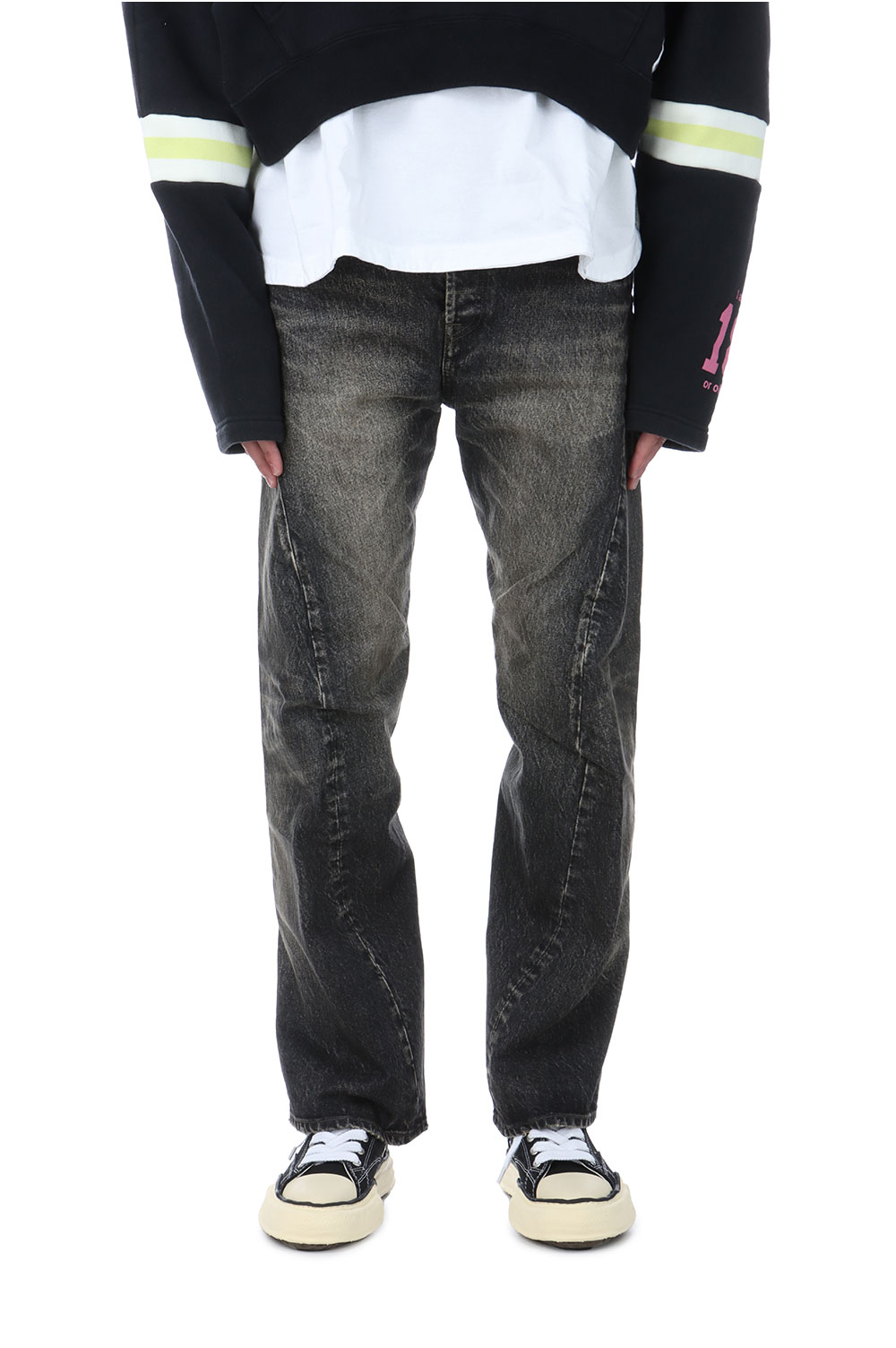 USED FINISH DENIM PANTS - BLACK (25SS12PT300) | セレクトショップ 