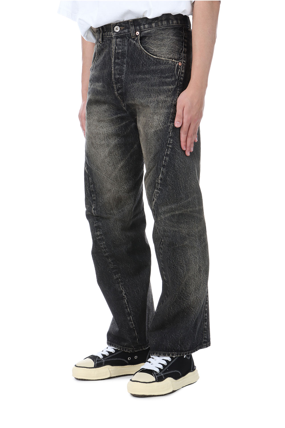 USED FINISH DENIM PANTS - BLACK (25SS12PT300) | セレクトショップ