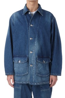 M-41 US.ARMY Denim Coverall Jacket - Medium Dark Blue Damage (JKLM-136-PIMDBL-D)