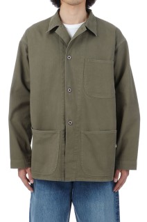 USMC P-47 HBT Jacket / Stone Wash - Dark Olive (JKLM-142-SW)