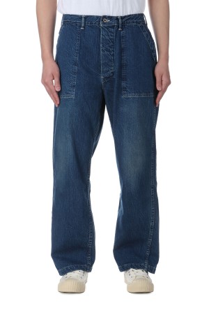 Denim Baker Pants - Medium Dark Blue Damage (PTLM-15BA-PIMDBL-D)