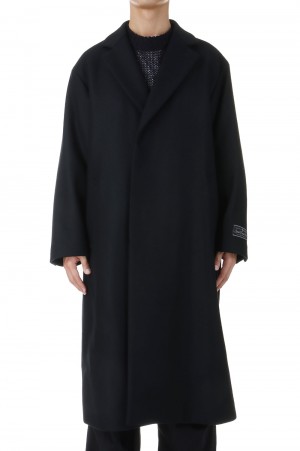 Super140s Prime-Over Melton Chesterfield Coat - BLACK (11232161204)