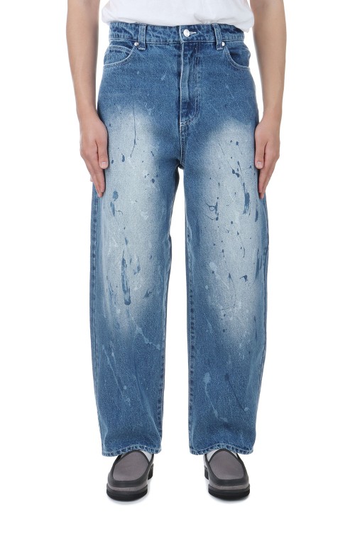 BEEZ-EYE-P SPLATTERED EXTRA BAGGY JEANS - INDIGO (BEPFW24PA21) |  セレクトショップ｜DeepInsideinc.com Store