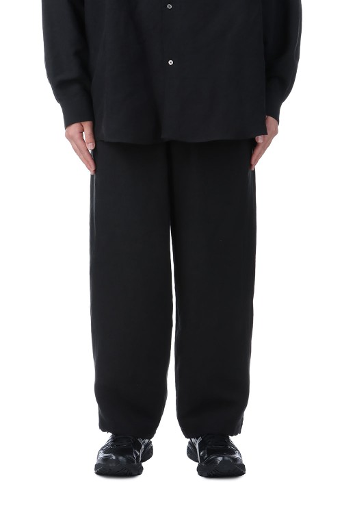 Linen Cupro Track Pants - BLACK (GM251-40258) | セレクト