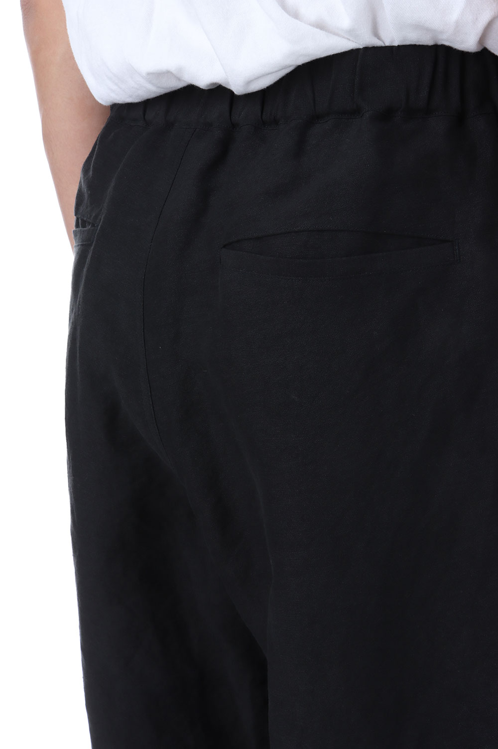 Linen Cupro Track Pants - BLACK (GM251-40258) | セレクト
