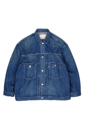Selvage Denim Jacket - INDIGO_DARK FADE (GM251-30185DB)