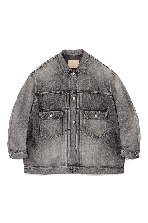 Selvage Denim Jacket - BLACK_LIGHT FADE (GM251-30185LB) | セレクト