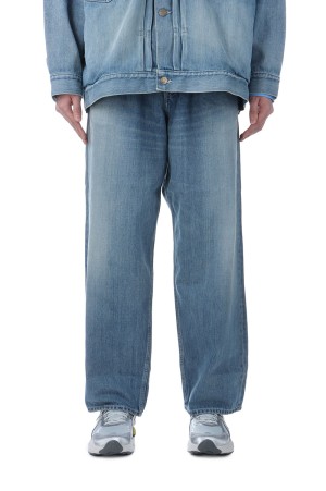 Selvage Denim Two Tuck Pants - INDIGO_LIGHT FADE (GU251-40188LB)
