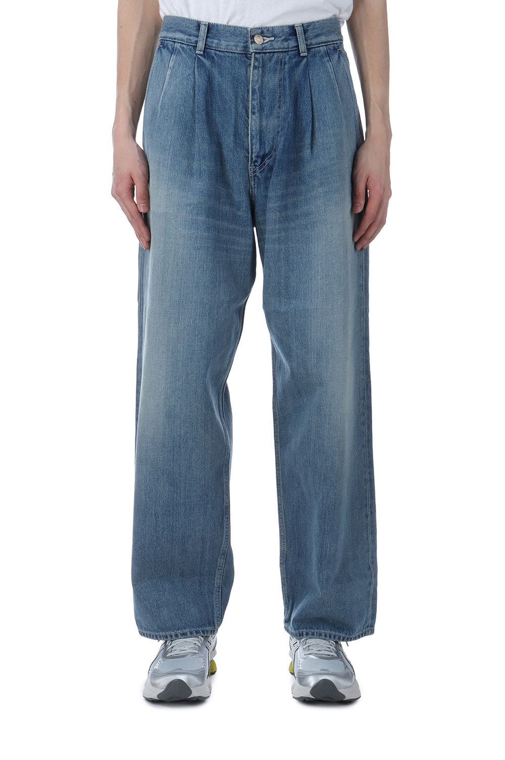 Selvage Denim Two Tuck Pants - INDIGO_LIGHT FADE (GU251