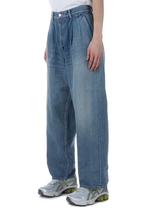 Selvage Denim Two Tuck Pants - INDIGO_LIGHT FADE (GU251