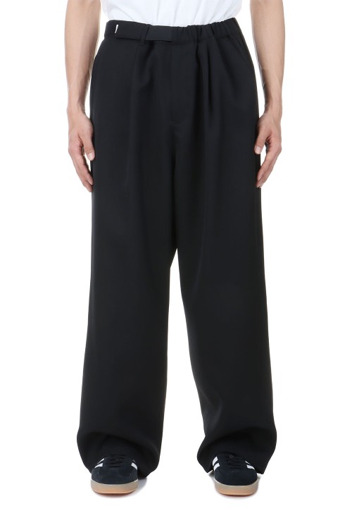Scale Off Wool Wide Chef Pants - BLACK (GM251-40173B) | セレクト