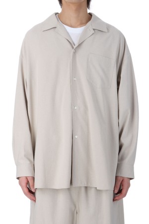 Silk Noil Viscose Sleeping Shirt - BEIGE (GM251-50047)
