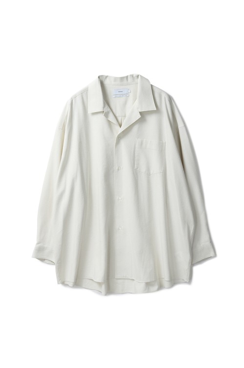 Silk Noil Viscose Sleeping Shirt - ECRU (GM251-50047