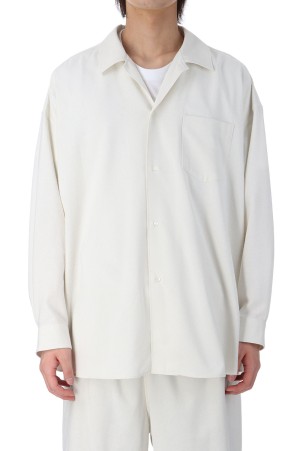 Silk Noil Viscose Sleeping Shirt - ECRU (GM251-50047)