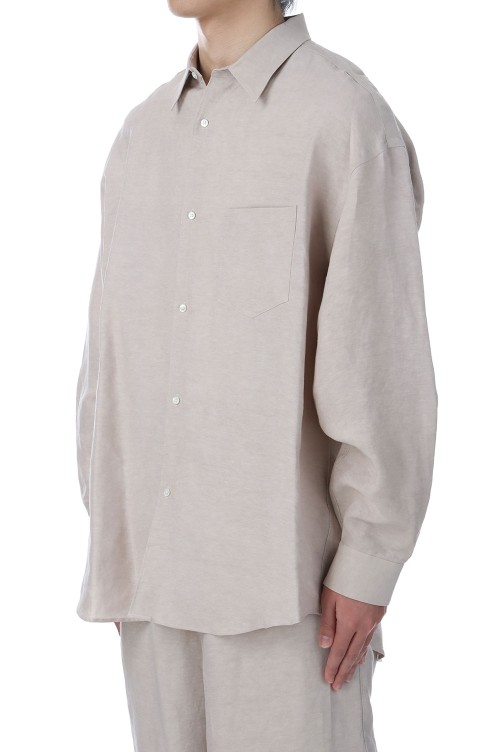 トップス Linen L/S Oversized Regular Collar Shirt Graphpaper) Linen L/S Oversized Regular Collar Shirt (GM242
