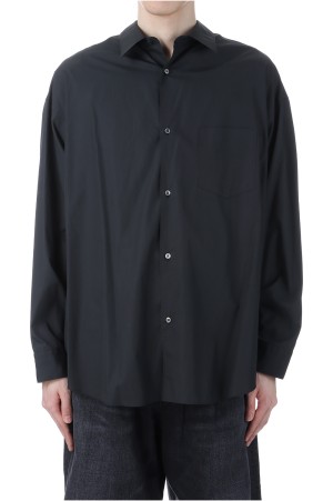 Broad L/S Oversized Regular Collar Shirt - BLACK (GM251-50001B)