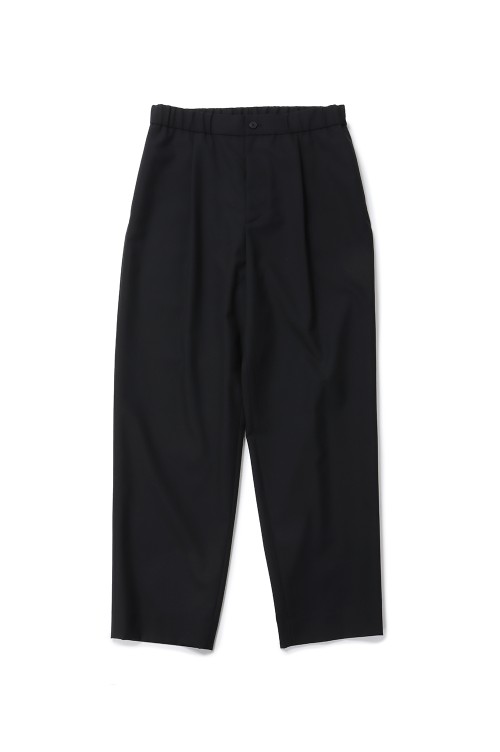 WOOL TROPICAL TAPERED EASY PANTS - BLACK (PRAGGM0700) | セレクト