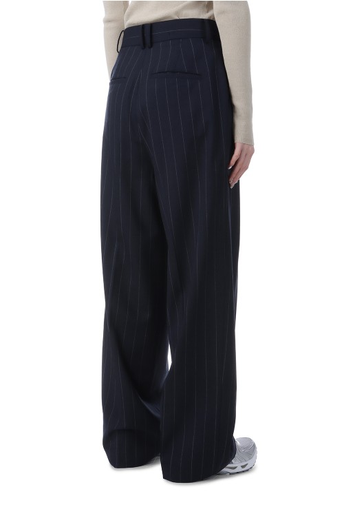Stripe Tuck Trousers - INDIGO (12510702) | セレクトショップ 