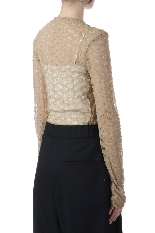Jacquard Long T-shirts - BEIGE (12510602) | セレクトショップ