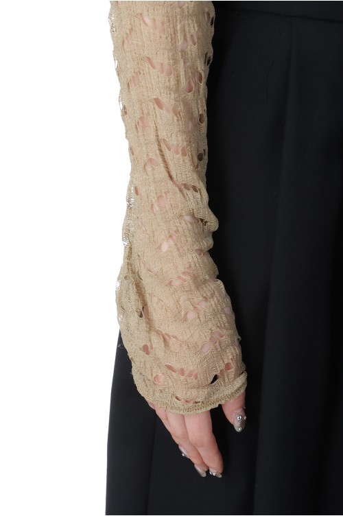Jacquard Long T-shirts - BEIGE (12510602) | セレクトショップ