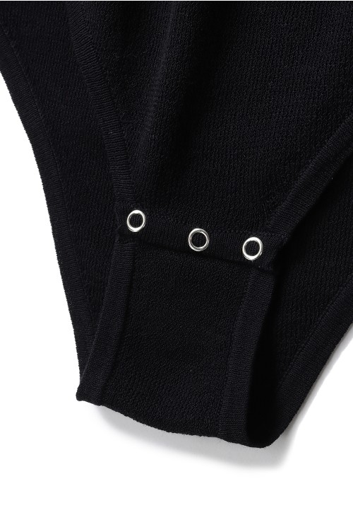 Henleyneck Knit Rompers - BLACK (12510514) | セレクト