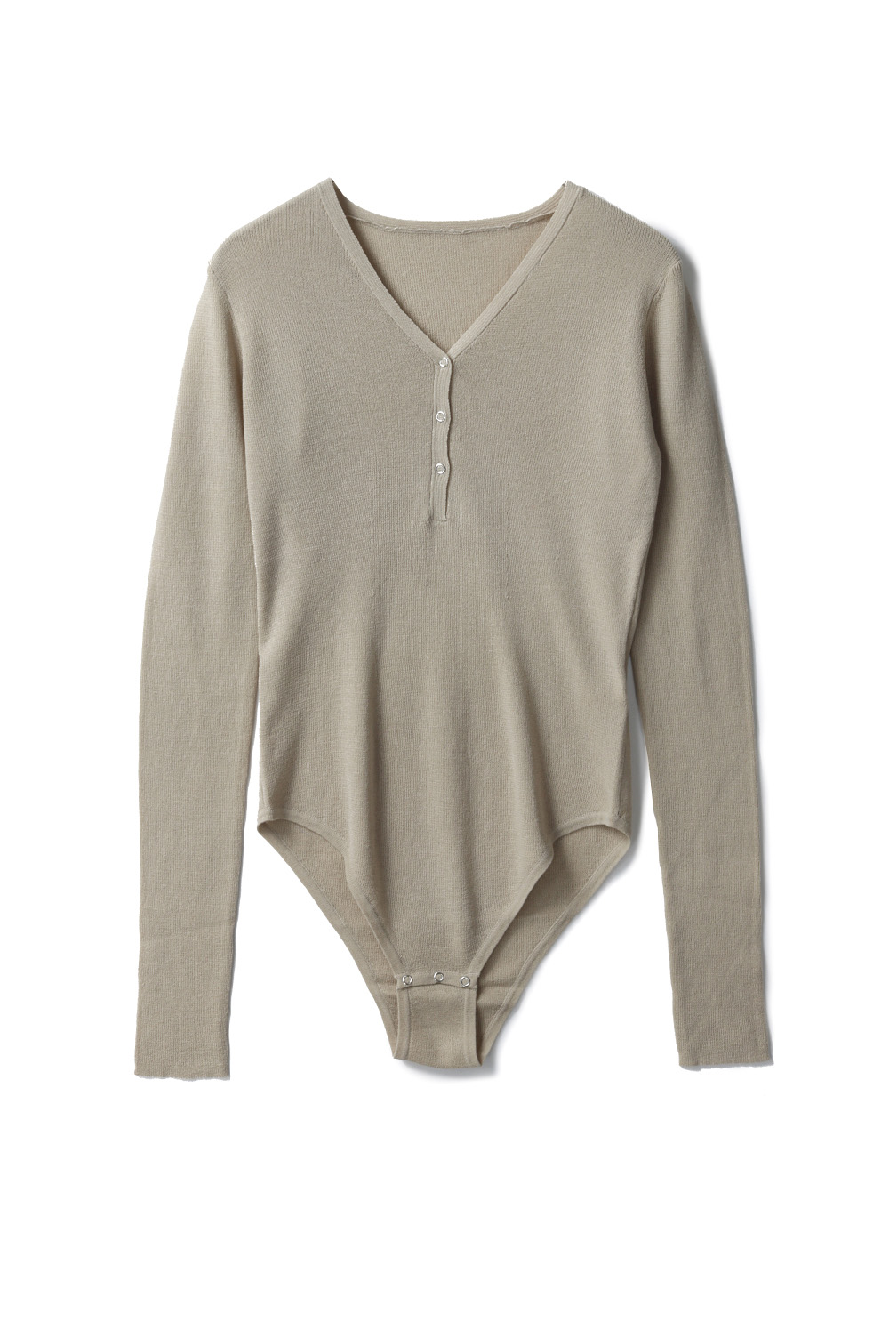 Henleyneck Knit Rompers - NATURAL (12510514) | セレクト
