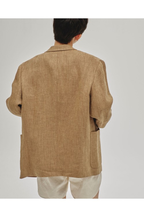 Boyfriend Linen Jacket - BEIGE (12510103) | セレクトショップ