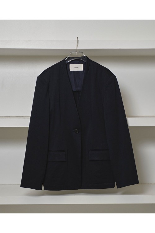 ジャケット・アウター TODAYFUL Collarless Cottonsatin Jacket Collarless Cottonsatin Jacket - INDIGO (12510106) | セレクト