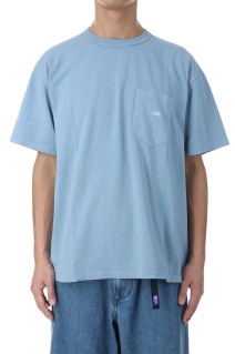 7oz Pocket Tee - Off White / Purple (N25SI102)