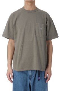 7oz Pocket Tee - Off White / Purple (N25SI102)